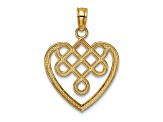 14k Yellow Gold Small Celtic Knot Heart Charm