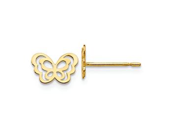 Picture of 14K Yellow Gold Children's Butterfly Post Earrings