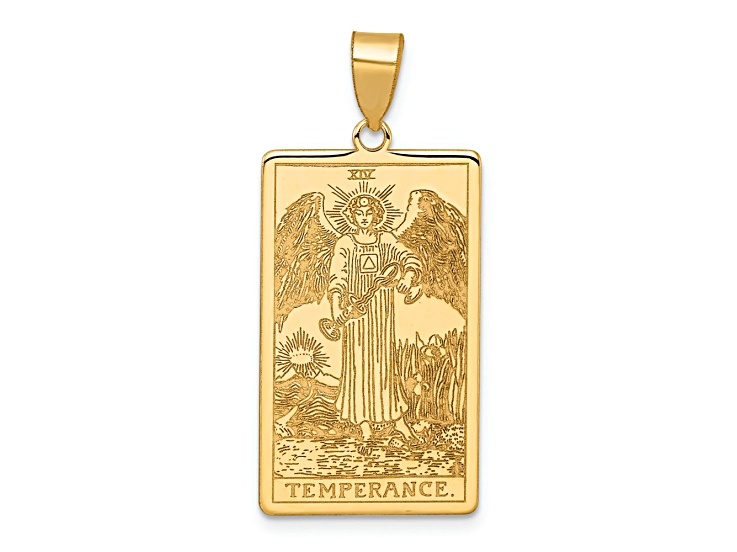 14K Yellow Gold Temperance Tarot Card Pendant - 1C5PXN | JTV