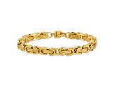 14K Yellow Gold 7mm Fancy Link 9 Inch Bracelet