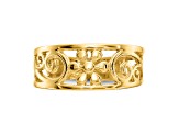 14K Yellow Gold Floral Toe Ring