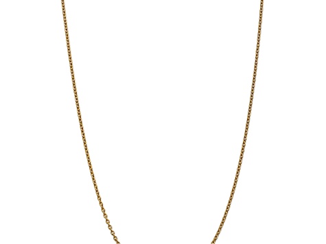 10k Yellow Gold 2.4mm Solid Round Open Link Cable 16 Inch Chain