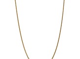 10k Yellow Gold 2.4mm Solid Round Open Link Cable 16 Inch Chain