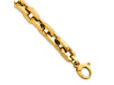 14K Yellow Gold 8.7mm Fancy Link 18-inch Necklace
