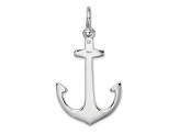 Rhodium Over 14k White Gold Polished 3D Anchor Charm