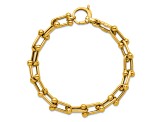 14K Yellow Gold Mariner's Link 8 inch Bracelet