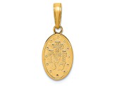 14K Yellow Gold Miraculous Medal Charm