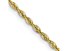 10k Yellow Gold 1.85mm Solid Diamond-Cut Quadruple Rope 20 Inch Chain