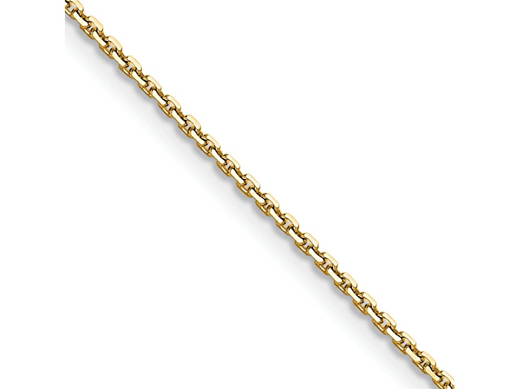 14k Yellow Gold 1.2mm Solid Diamond-Cut Cable 30 Inch Chain