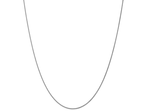 Rhodium Over 10k White Gold 1.05mm Solid Spiga 24 Inch Chain