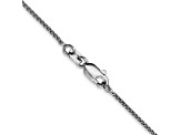 Rhodium Over 10k White Gold 1.05mm Solid Spiga 24 Inch Chain