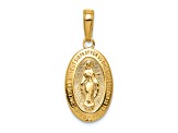 14K Yellow Gold Miraculous Medal Pendant