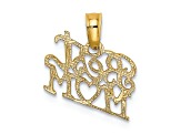 14K Yellow Gold BEST MOM with Heart Charm