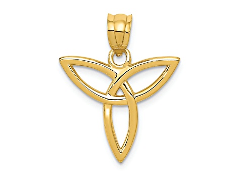 14k Yellow Gold Trinity Symbol Pendant