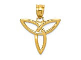 14k Yellow Gold Trinity Symbol Pendant