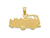 14k Yellow Gold Fire Truck pendant
