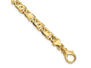 14k Yellow Gold 5.80mm Polished Fancy Link Bracelet