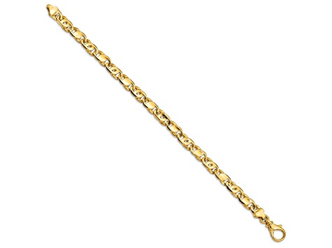 14k Yellow Gold 5.80mm Polished Fancy Link Bracelet