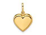 14k Yellow Gold Polished Puffed Heart Pendant