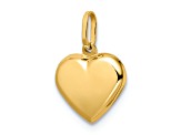 14k Yellow Gold Polished Puffed Heart Pendant