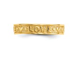 14K Yellow Gold Love Toe Ring