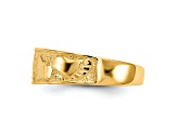 14K Yellow Gold Footprints Toe Ring