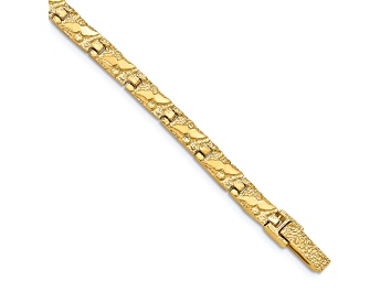 Picture of 14k Yellow Gold Textured Nugget Bracelet