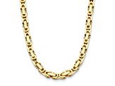 14K Yellow Gold 7mm Fancy Link 18-inch Necklace