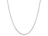 14K White Gold 0.6mm Round Snake Chain Necklace