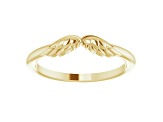 14K Yellow Gold Angel Wings Stackable Band Ring