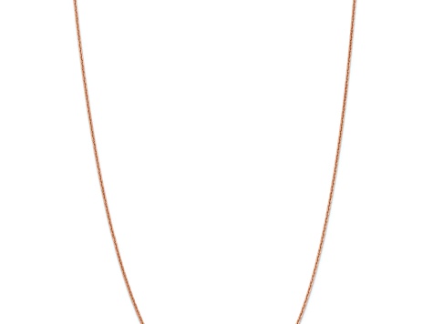 14k Rose Gold 1.65mm Solid Diamond-Cut Cable 18 Inch Chain