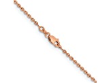 14k Rose Gold 1.65mm Solid Diamond-Cut Cable 18 Inch Chain