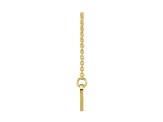 14K Yellow Gold Mother and Son Stick Figure Family Necklace