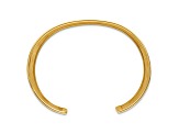 14K Yellow Gold Hammered 47mm Wide Cuff Bangle