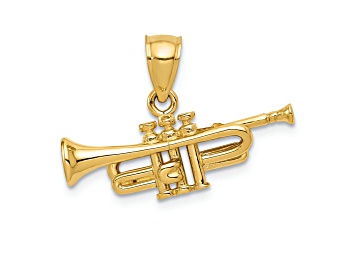 Picture of 14K Yellow Gold Trumpet Pendant