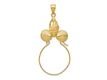 Picture of 14K Yellow Gold Sea Shell Charm Holder