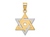 14k Yellow Gold and 14k White Gold Star of David Pendant