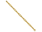 14K Yellow Gold 6.6mm Anchor Link 7.5 Inch Bracelet