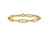 14K Yellow Gold 6.6mm Anchor Link 8 inch Bracelet