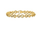 14K Yellow Gold Polished Fancy Infinity Link Bracelet