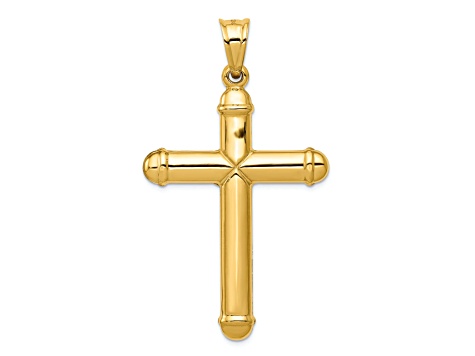 14K Yellow Gold Reversible Crucifix Pendant