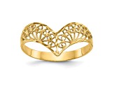 14k Gold Diamond-Cut Filigree Ring