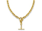 14K Yellow Gold 8mm Anchor Link 20-inch Y-drop Toggle Necklace