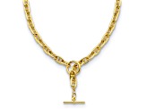 14K Yellow Gold 8mm Anchor Link 24-inch Y-drop Toggle Necklace