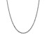 14K White Gold 3mm Diamond-cut Round Open Link Cable Chain Necklace