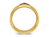 10K Yellow Gold Men's Polished with Black Enamel 33rd Degree Masonic Ring