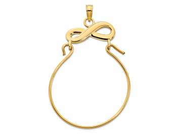 Picture of 14K Yellow Gold Infinity Charm Holder Pendant
