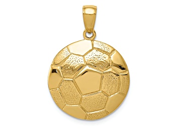 Picture of 14k Yellow Gold Textured Soccer Ball Pendant
