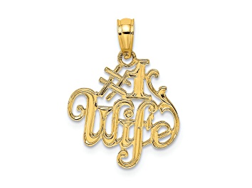 Picture of 14K Yellow Gold Number 1 WIFE Charm