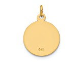 14K Yellow Gold Guardian Angel Medal Charm